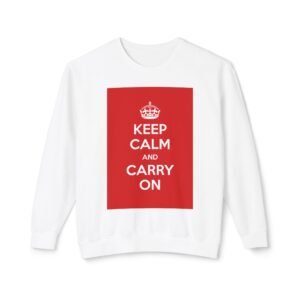 Keep Calm & Carry On <br>unisex lightweight crewneck sweatshirt